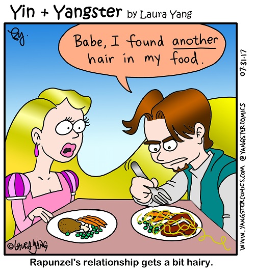 rapunzel hair in food boyfriend hairy problems long strand